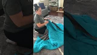 Two easy ways to fold your blankets into a pocket fold to save space [upl. by Jeane]