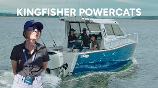 Kingfisher Powercats  Interview at Sanctuary Cove International Boat Show [upl. by Neehs753]