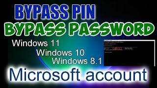 ✨ How to bypass a forgotten PIN Microsoft account password in cmd with a local account [upl. by Onaivlis]