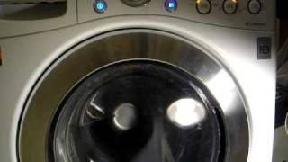 36 min left RINSE cycle 24 LBS of blue jeans LG WM2501HVA 27quot FL washer [upl. by Tireb46]