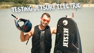 Jetsurf Electric Review  new ELECTRIC surfboard [upl. by Ellenhoj]