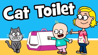 ♪ ♪ Funny Cat Song – Cat Toilet  Hooray Kids Songs amp Nursery Rhymes  Funny Animal Songs [upl. by Oileduab]