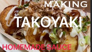 TAKOYAKI from scratch with special Takoyaki SAUCEswak pang negosyo [upl. by Elaine]