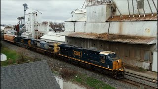 Freight trains on the CSX Toledo Subdivision [upl. by Yeldud698]