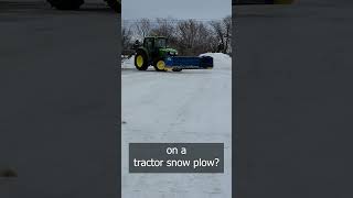 SnowStorm Tractor Snow Plow with AdvantEdge Flex Steel Cutting Edge on John Deere 6120M Tractor [upl. by Attem]