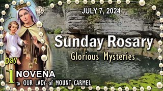 🌻SUNDAY Rosary🌻OUR LADY of MOUNT CARMEL 🟫 NOVENA Day1 Glorious Mysteries JULY 7 2024 Scenic [upl. by Dnalevets]