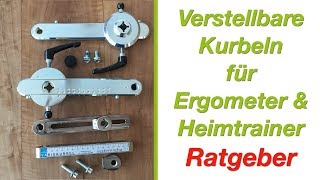 Verstellbare Reha Kurbeln für Ergometer amp Heimtrainer  Ratgeber u Montage [upl. by Warthman]