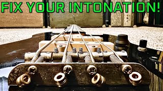 How To Setup Your Bass Guitar Adjusting My Fender Aerodyne Intonation [upl. by Ylrebmek]