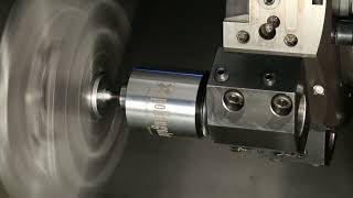 Rotary Broaching on a Lathe with Poliangolar Broaching System [upl. by Ellehcram886]