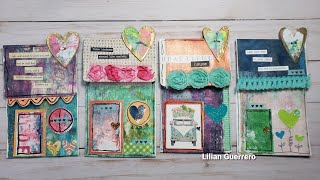 How To Create Junk Journal Whimsical Little House Envelope Pockets  From 10 Envelopes or Junk Mail [upl. by Mikel404]