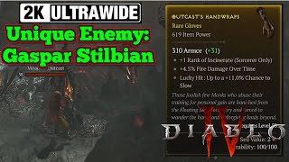 Gaspar Stilbian Veradani Outcast Unique enemy location fight item drop Diablo IV 4 rare loot [upl. by Cesaro]