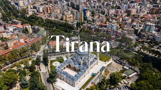 TIRANA  Albania by Drone in 4K  DJI Mavic Air 2 [upl. by Esmond]