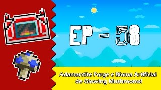 Adamantite Forge e Bioma Artificial de Glowing Mushrooms  Terraria para Smartphone EP 58 Pt Br [upl. by Desdemona]