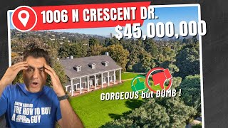 Living in Beverly Hills  Home For Sale  1006 N Crescent Dr  45000000 [upl. by Ehcsrop99]