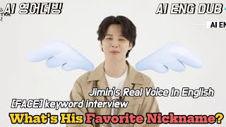 Jimins Real Voice In English💜Jimins Production Diary FACE keyword interview [upl. by Sillaw]