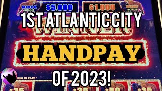 1st Atlantic City HANDPAY JACKPOT of 2023 [upl. by Hertzog]