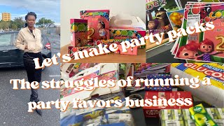 VLOG  Let’s make party packs  Let’s discuss the struggle of running a business  maman A [upl. by Amikay]