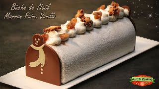 ❅ Recette de Bûche de Noël Marron Poire Vanille ❅ [upl. by Varini165]