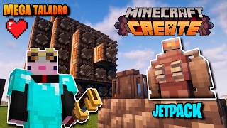 ✅ CONTRUI UN JETPACK en minecraft survival CREATE MOD [upl. by Hamimej]