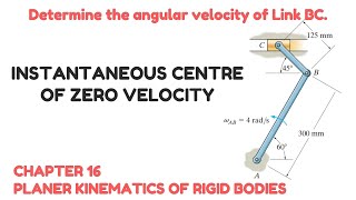 Determine the angular velocity of link CB of shaper machineINSTANTANEOUS CENTRE  Engineers Academy [upl. by Aldis]