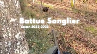 Chasse au SanglierSaison 20222023 2 Sangliers au même poste [upl. by Jamill153]