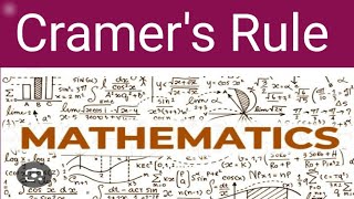 Cramers Rule of 9th class [upl. by Kahle]