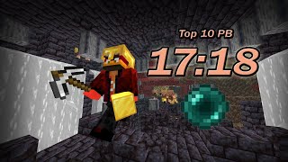 Beating Minecraft in 1718 WITH 7 FOOD on the worst seed  1161 Any RSG PB [upl. by Cordell]