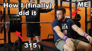 How I Finally Bench Pressed 315 [upl. by Chloras]