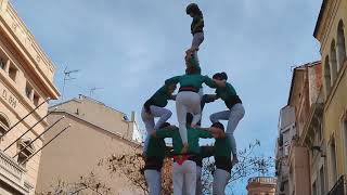 Castellers de Sabadell  quot4d7aquot Diada del Tèxtil 2024 [upl. by Charteris38]