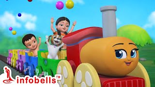 Gaadi Aayi Chuk Chuk  गाड़ी आयी जुक जुक Train Song  Hindi Rhymes for Children  Infobells [upl. by Aitnohs]