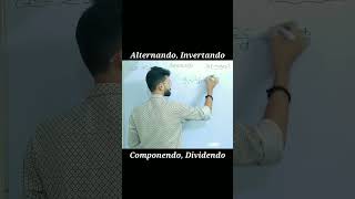 Difference between Alternando Invertendo Componendo Dividendo [upl. by Anerual]