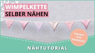 Wimpelkette nähen perfekt für Anfänger [upl. by Hufnagel]