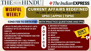 WEEKLY CURRENT AFFAIRS 2nd Feb to 9th Feb 2024 [upl. by Na]