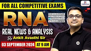 Current Affairs Today  03 September 2024  Current Affairs For All Exams  RNA by Ankit Avasthi Sir [upl. by Graces]