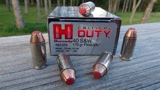 40 Hornady CRITICAL DUTY Ammo Review amp Gel Test [upl. by Zalea]