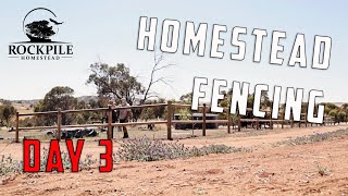 Fencing the Homestead DAY 3  Spray painting the fence posts  how we built our corner box sections [upl. by Aldercy]