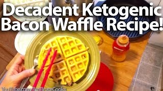 Decadent Keto Bacon Waffle Recipe  BroBryceCooks [upl. by Notyal]