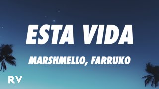 Marshmello Farruko  Esta Vida LetraLyrics [upl. by Endys]