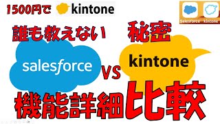 セールスフォースとキントーン機能比較 kintone salesforce サイボウズ セールスフォース [upl. by Ddat]