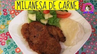 Milanesa de carne o Apanado de carne I Lorentix [upl. by Merth]