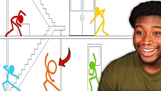 STICK FIGURE BATTLE ROYALE  Animator vs Animation 4 [upl. by Junie]