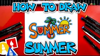 How To Draw Summer  Block Letters [upl. by Wilhelmina]