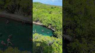 The view from a tower in Cenote azul in Chiquila Mexicofamily travel vacation mexico tulum [upl. by Mirabelle888]