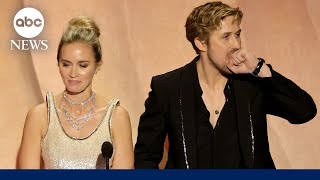 Oscars 2024 Ryan Gosling and Emily Blunt exchange playful barbs at the Academy Awards [upl. by Hsac812]