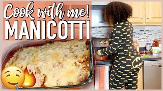 COOK WITH ME  HOW TO MAKE MANICOTTI [upl. by Ahseyt970]