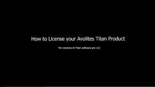 Licensing  Titan Pre v12 [upl. by Justina215]