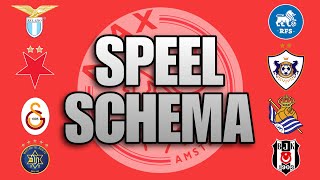 Speelschema voor Ajax in de Europa League [upl. by Proudman370]