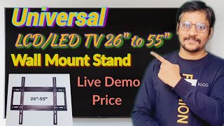 Universal all Smart LED TV Wall mount installation Hindi  Demo 26quot inch to 55 quot inch Instructions [upl. by Paddy]