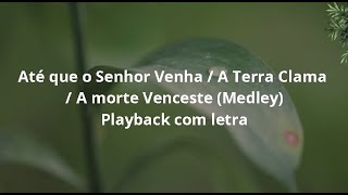 Até que o Senhor Venha  A Terra Clama  A morte Venceste Medley Playback [upl. by Llerrehc]