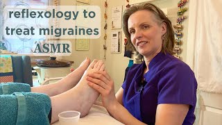 Reflexology to Treat Migraines inc Kinesiology  Unintentional ASMR Real Person [upl. by Lubet199]